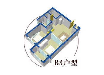 B3户型 建筑面积73.74平米